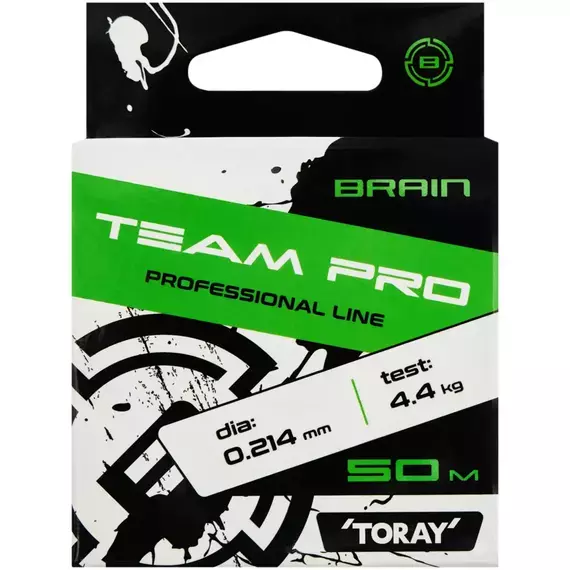 Жилка Brain Team Pro (Toray Japan) 50m 0.214mm 4.4kg (прозора), Діаметр: 0.214mm, Розмотування: 50m, фото , изображение 2
